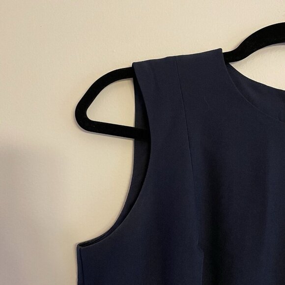 Banana Republic Factory 2 Navy Sleeveless Sculpted Knee-Length Sheath Dress NWT - Picture 5 of 12